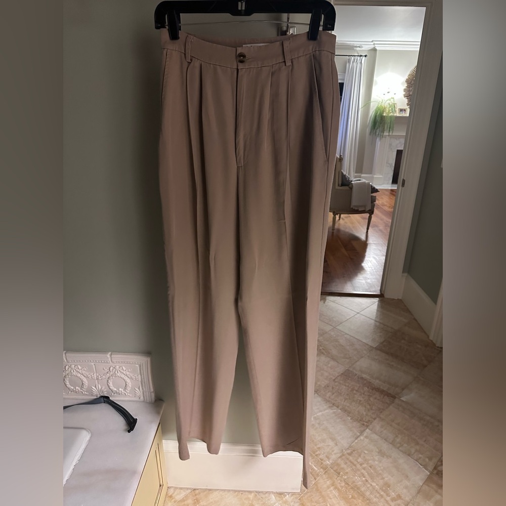 Reformation Tan Trousers